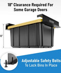 Heavy Duty Connectable Ceiling Garage Storage Rack System with Metal Rails Built Tough Expandable Shelving for Workshop