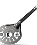 8 Inch Perforated Pizza Peel With Long Handle Aluminum Turning Peel for indoor and outdoor pizza making, nonstick surface
