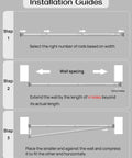 Installation guide for Heavy Duty Tension Curtain Rod For Windows 42 To 123 Inches, Spring Loaded No Drill Install instructions