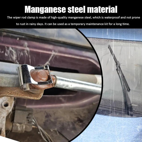 2 Pack Windshield Wiper Linkage Clips For Most Cars, Beefy Wiper Arm Repair Kit, Universal Windshield Wiper Linkage Clip, Wiper Motor Connection Clamp For A Smooth Long Lasting Wipe, manganese steel clip on wiper rod