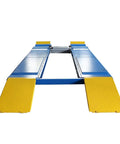 Heavy Duty 4 Post Car Lift With Steel Wire Rope Auto Jack Lifter 3.5 Ton Capacity Overload Protection ramp and platform view