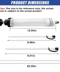 Top Shelf Vacuum Fluid Extractor Syringe Oil Pump With Extended Reinforced Hose dimensions: 12in extractor, 20in tubes.