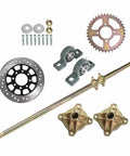 44 Inch Rear Axle Shaft Kit With Chain Sprocket Brake Disc Pillow Block Wheel Hub for ATV Quad Go Kart Golf Cart Replacement