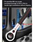 44mm OD 16-Notch Threaded Bottom Bracket Tool for Shimano Hollowtech SRAM Truvativ Campagnolo used on a bike frame