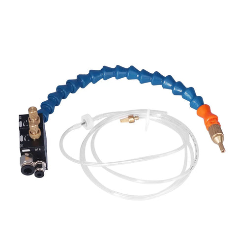 Beefy Mist Coolant Sprayer For Machine Tools With Adjustable Airflow, featuring flexible hose and adjustable nozzle for precision spraying.