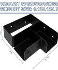 Heavy Duty Workbench Corner Brackets Kit For 2x4 Wood 3 Way Right Angle Brackets Actual 1.5x3.5 Inches with holes and dimensions