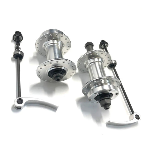 Durable Aluminum Bike Wheel Hubs Set For Disc Brakes 36 Hole Quick Release One Pair Front 100mm And Rear 135mm Width