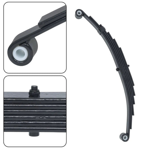 Beefy Six Leaf Trailer Spring Kit With 3500 Lb Per Leaf And 7000 Lb Tandem Axle Capacity - close-up of spring and mounting eye detail