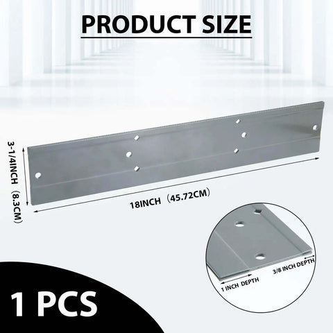 Infographic of 18 Inch Folding Metal Bending Tool For Sheet Metal And HVAC Ductwork detailing size and fold depths.
