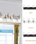 Four Light Brushed Nickel Bathroom Vanity Light Fixture, Modern Industrial Wall Sconces in dining room, mid-century above mirror
