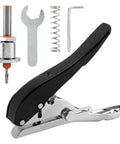 8mm Heavy Duty Hole Punch Set With Countersink Drill And Wrench, black handheld tool and accessories for PVC cards