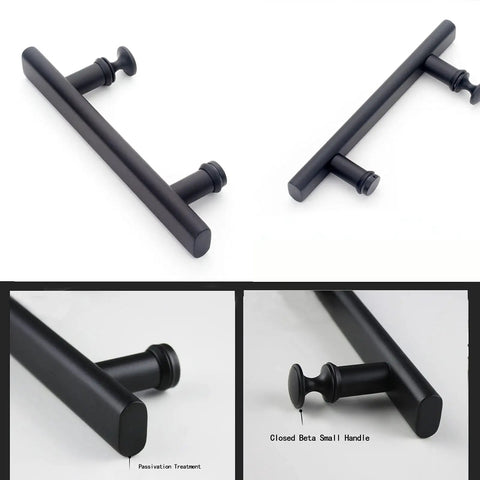 Slick Matte Black Stainless Steel Shower Door Handle Replacement 300Mm Pull Bar For Bathroom Or Entryway Waterproof Hardware Kit With No Sweat Installation And Clean Vibes