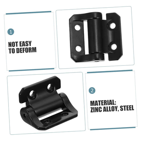Heavy-duty cabinet hinge with dampers made of zinc alloy and steel, shown in close-up for durability and smooth closing features.