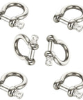 Built Tough 304 Stainless Steel D Ring Shackles 6-Pack Heavy Duty 1/2 Inch Marine Grade Clevis Anchor Hardware for rigging.