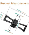 Top Shelf Dovetail Marker Tool For Woodworkers Slick Adjustable Layout Gauge measuring 2.87 inches, solid black aluminum design.