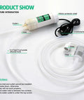 USB Powered Siphon Pump For Home Brewing And Beverage Transfer, Self Priming, 5V with 6.5-Foot Food Grade Hose and top switch
