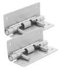 Detachable Stainless Steel Cabinet Door Hinges Set Of Two Dope Concealed Hidden Mount Hinges For Kitchen Cabinets Vanity Units And Furniture Easy Detach Design Durable Rust Resistant Multiuse, silver