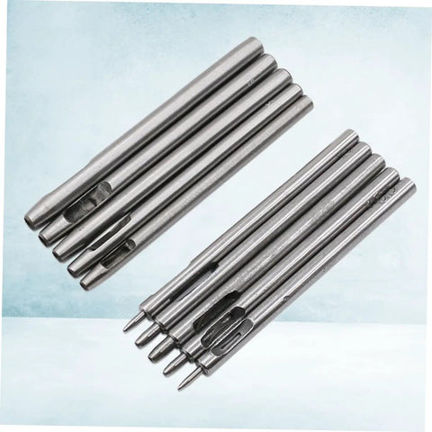 Leather Punch Tool Set with Hollow Round Punches for Belts Watch Bands and Crafts, pro-grade steel cutters