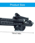 Pro Grade Aluminum T Track Positioning Jig For Woodworking, size 19cm x 8cm, with bolt, for precise cuts and reduced vibration