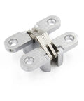 Stainless Steel Invisible Cross Hinge With Concealed Pivot For Hidden Doors And Cabinets, flush mount, detailed view