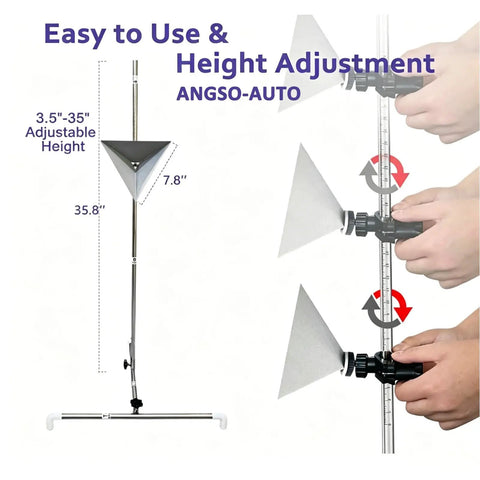 Large Radar Corner Reflector Kit With 0 To 30 Cm Stand For ADAS Calibration Tool Precision Vehicle Sensor Alignment Set, adjustable height