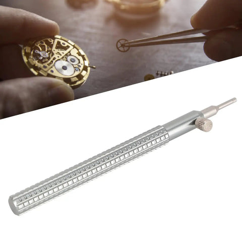 Watch Crown Remover Tool With 6 Replacement Heads, Alloy Steel Pro Grade Crown Tube Extractor for wristwatch repair.