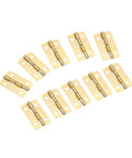 Beefy Rotating Concealed Cabinet Hinges Set, 10 Pcs Mini Door Hinges For Furniture, 30x21mm, smooth sliding brass finish
