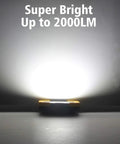 Rechargeable LED Work Light 30W 2000LM With 3 Modes Waterproof COB Flood Lights illuminating a dark room with bright light
