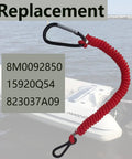 Replace Mercury Marine Kill Switch Lanyard With A 54 Inch Long Emergency Stop Safety Cord Aluminum Clip Red 7.5 Inch Coil