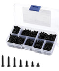Two Pack 500 M3 Black Pan Head Cross Self Tap Wood Screws For Easy Hidden Wood Joints Dual End Locking Design in box