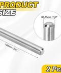 Two Pack 1/4 Inch By 150mm Linear Motion Rods Stainless Steel 304 Shaft Guide For 3D Printer CNC Projects And DIY Craft Tools, 2 pcs