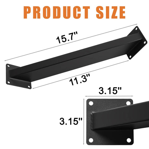 12 Pack 45 Degree Angle Support Brackets For Pergola And Gazebo Frames, Heavy Duty Carbon Steel With Black Powder Coat, Rust Proof Outdoor Connector Hardware For Patio Structures, Weather Resistant, Easy DIY Assembly, 15.7 in bracket size
