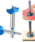 PPOZYLPC 30mm self-centering hole saw cutter with blue housing and silver shank for drilling wood