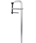 Heavy Duty F Clamp With Swivel Pads And 5-12 Inch Deep Throat, 24 Inch Steel Bar for precise metal and woodworking tasks