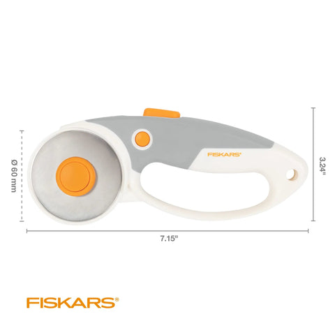 60mm Rotary Cutter With Ergonomic Loop Grip For Fabric Pro Grade Titanium Blade For Thick Materials Easy Safe Blade Change