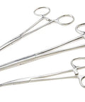 Go To Workhorse Hemostat Forceps Set In Stainless Steel, Six Piece Straight And Curved Locking Clamps for Fishing, Crafts, Medical.