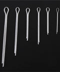 Heavy Duty Cotter Pin Kit 555 Pcs With Hairpin Style R Clips shown in varying sizes for automotive and trailer hitch use.