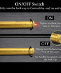410 Gauge Red Dot Laser Bore Sighter with on-off switch for rifle training and scope alignment.