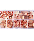 Top Tier 250 Piece Copper Wire Ferrule Kit With 7 Sizes Of Non Insulated Crimp Connectors Made From Pure Red Copper Electrical Butt Terminals Perfect For Automotive Marine Appliances And Hardcore DIY Projects, 7-size organizer