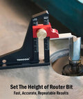 Pro Grade Woodworking Height And Depth Gauge Set With Setup Blocks for setting router bit height with metric measurements