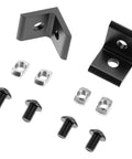 Aluminum 2020 Corner Bracket Set With 20 M5 Bolts And 20 T Slot Nuts For 6mm T Slot And V Slot 10 Piece Kit