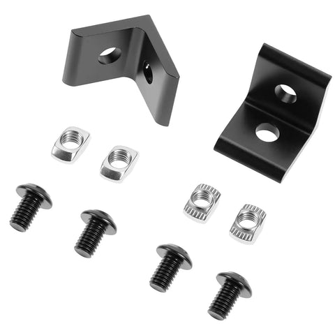 Aluminum 2020 Corner Bracket Set With 20 M5 Bolts And 20 T Slot Nuts For 6mm T Slot And V Slot 10 Piece Kit