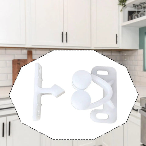 Closet Door Roller Catch For Cabinets And RV Furniture Easy Install showing latch design in kitchen setting