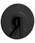 Dia Shower Valve Trim In Matte Black For Dope Modern Bathrooms Pressure Balanced Dual Cartridge Water Control Durable Matte Finish