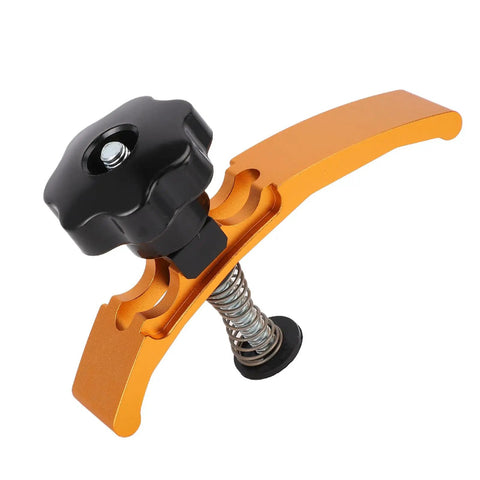 Solid 5-3/8 Inch Aluminum T Track Hold Down Clamps For Robust Bench Projects And Big Workpieces With Wide Clamping Range And Four Piece Set, detailed view of clamp