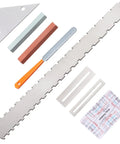 8 Piece Guitar Neck Straight Edge Kit with Notched Straight Edge, Fret Rocker, and Tools for Electric Guitar and Bass Setup