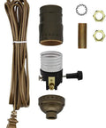 DIY Lamp Making And Repair Kit With All Essential Hardware 3 Way Socket And Matching Electric Cord And Rewire Ready Components