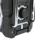 Close-up of control knobs on 18V LXT Cordless Bluetooth Job Site Radio With FM Stereo Clock And Snooze Menu Controls Built Tough