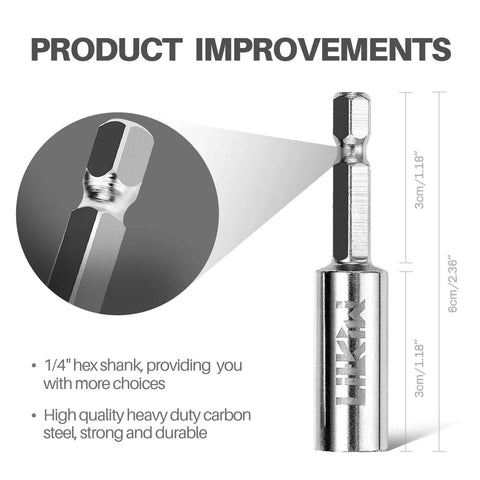 LitKiwi 1/4-inch hex shank rotary drill saw with five HSS blades (side view).