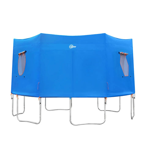 14-Foot Trampoline Tent Cover For Six Straight-Pole Round Trampoline, Tent Only, showcasing front and side view with windows